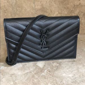 Authentic YSL envelope chain wallet